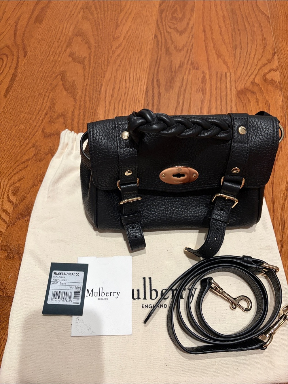 Mulberry Mini Alexa in Black Leather - Picture 11 of 11